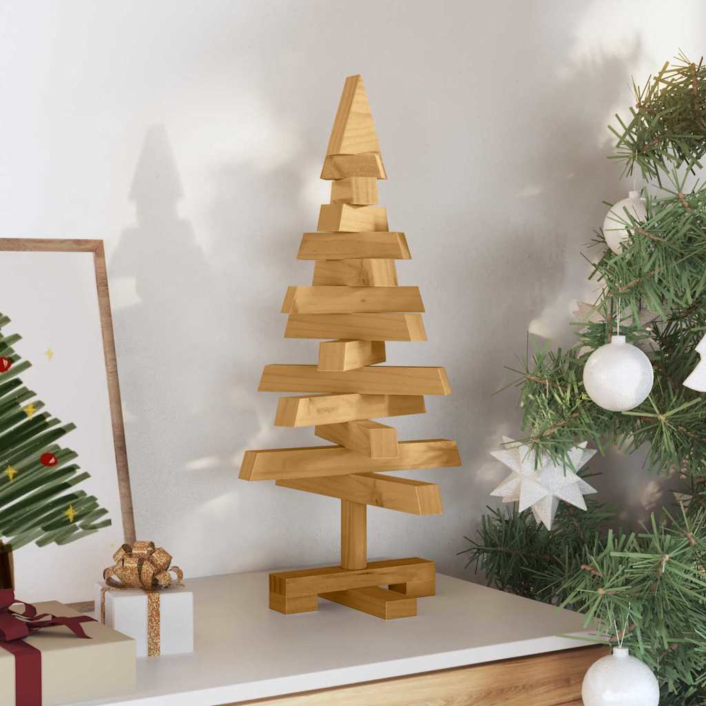 vidaXL Choinki z podstawą Brązowy 60 cm Lite drewno sosnowe