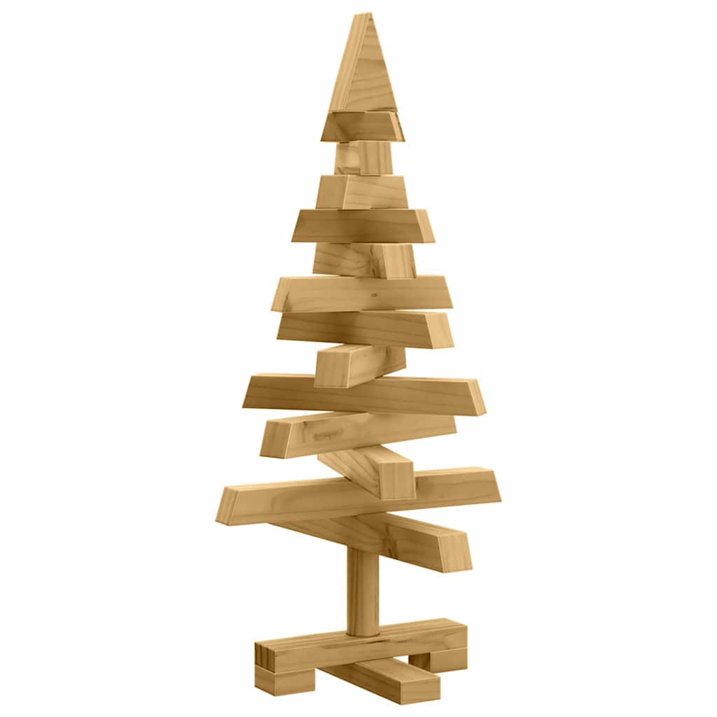vidaXL Choinki z podstawą Brązowy 60 cm Lite drewno sosnowe