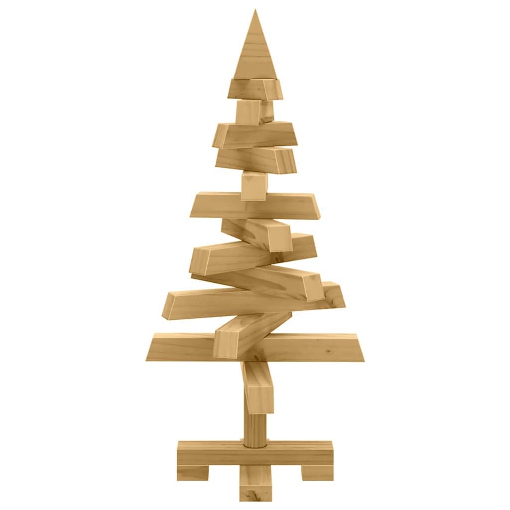 vidaXL Choinki z podstawą Brązowy 60 cm Lite drewno sosnowe