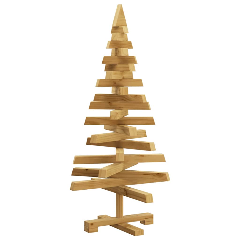 vidaXL Choinki z podstawą Brązowy 90 cm Lite drewno sosnowe