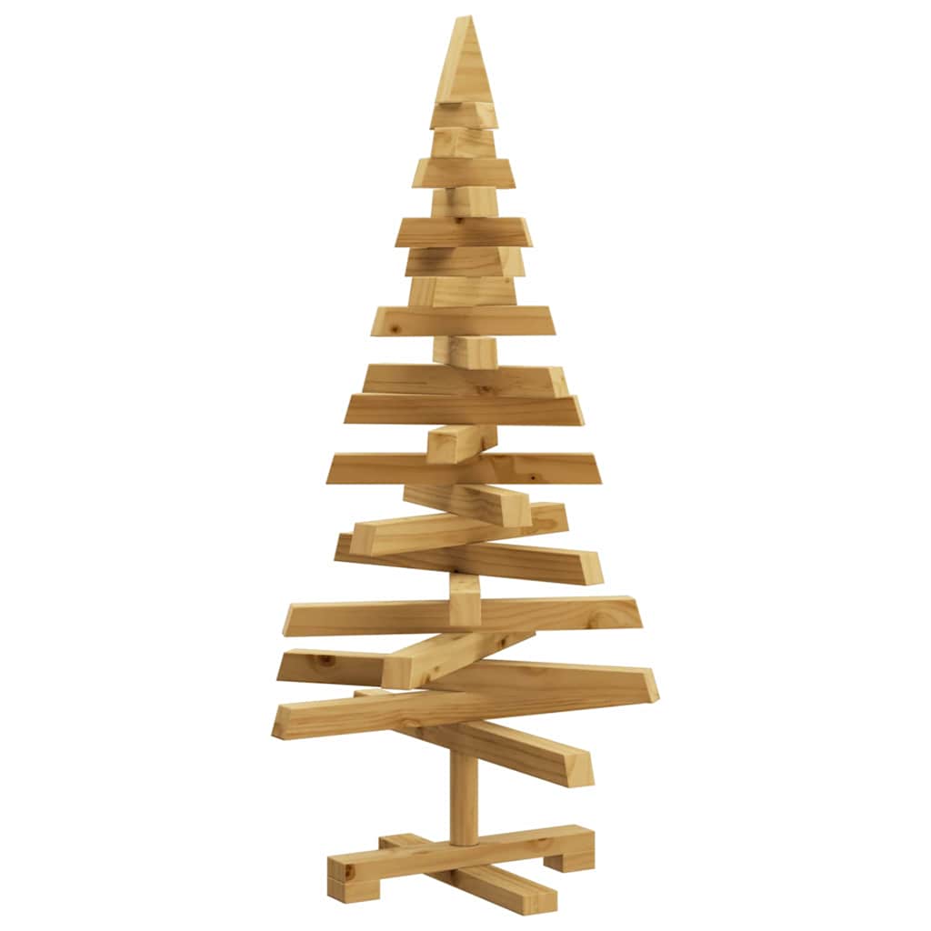 vidaXL Choinki z podstawą Brązowy 90 cm Lite drewno sosnowe