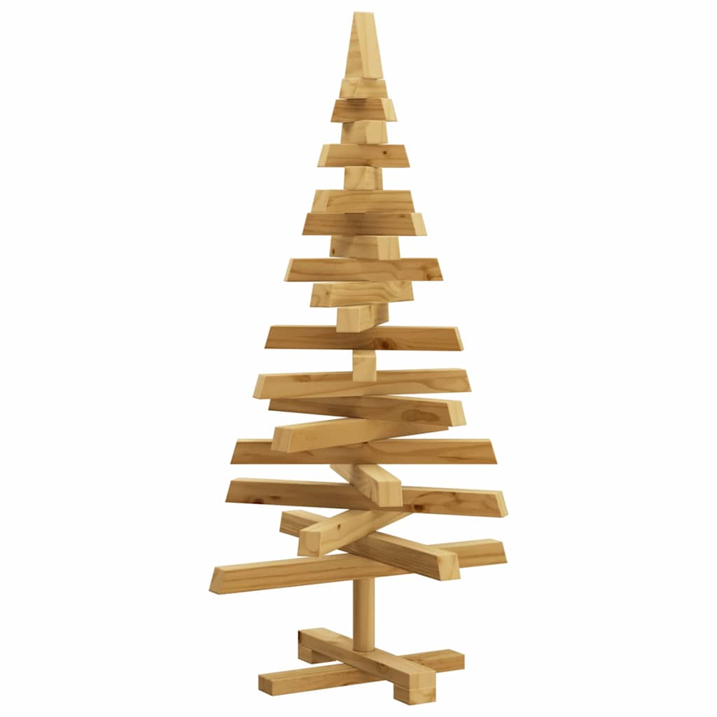 vidaXL Choinki z podstawą Brązowy 90 cm Lite drewno sosnowe