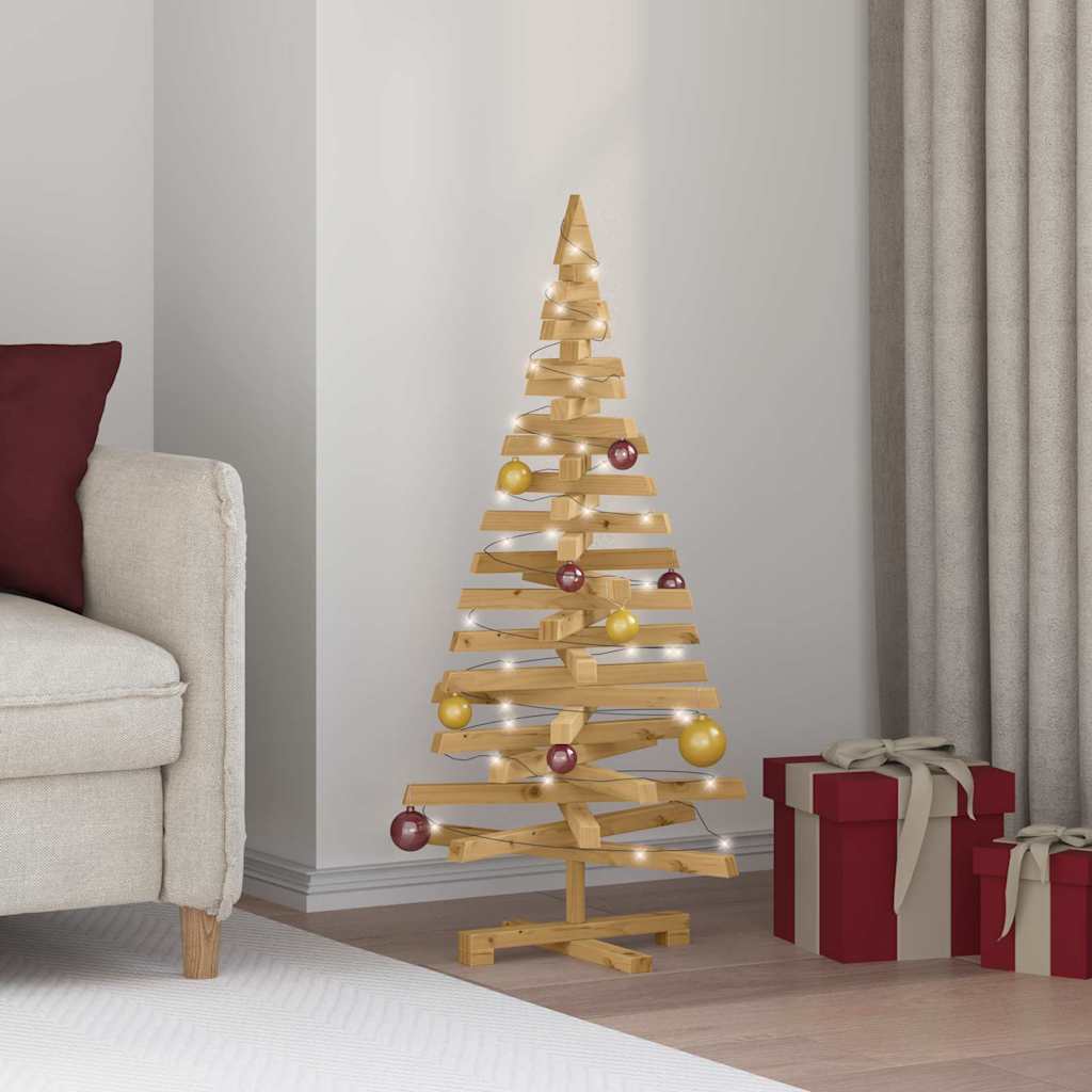 vidaXL Choinki z podstawą Brązowy 120 cm Lite drewno sosnowe