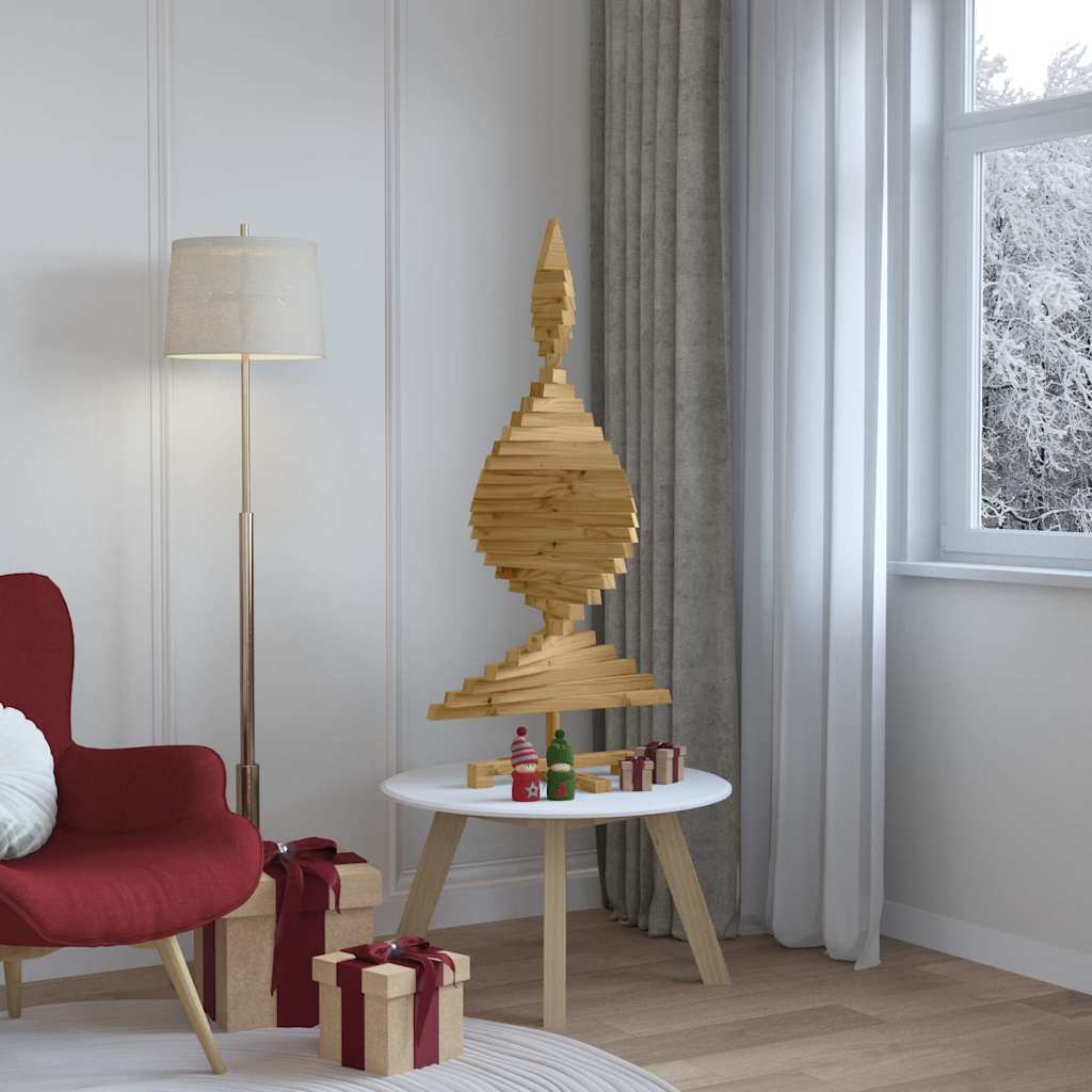 vidaXL Choinki z podstawą Brązowy 120 cm Lite drewno sosnowe