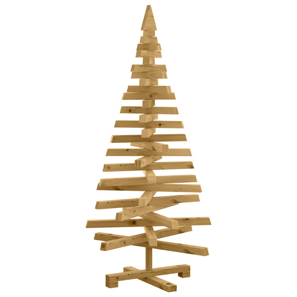vidaXL Choinki z podstawą Brązowy 120 cm Lite drewno sosnowe