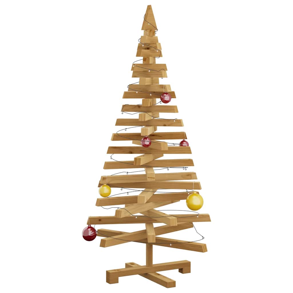 vidaXL Choinki z podstawą Brązowy 120 cm Lite drewno sosnowe