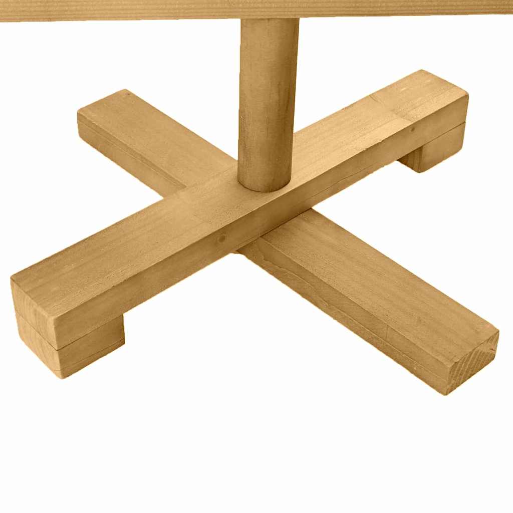 vidaXL Choinki z podstawą Brązowy 150 cm Lite drewno sosnowe