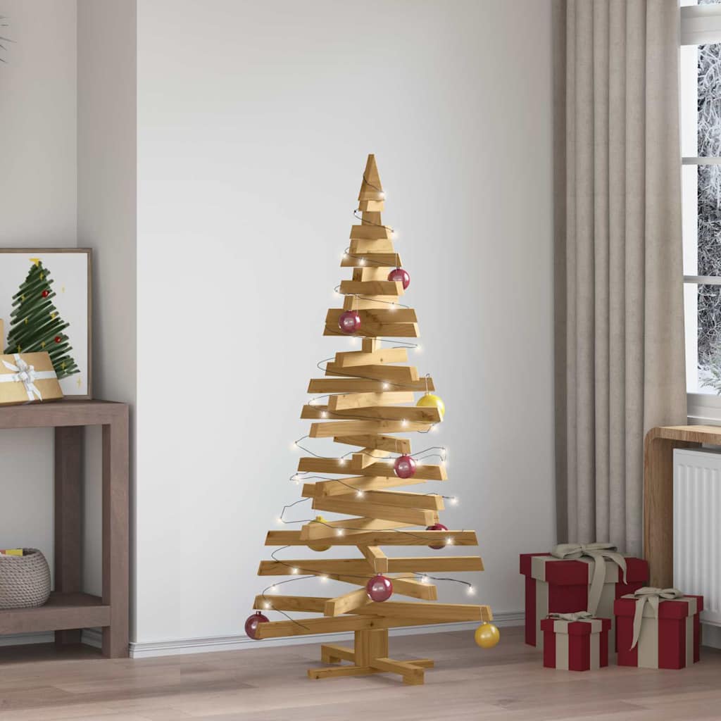 vidaXL Choinki z podstawą Brązowy 150 cm Lite drewno sosnowe