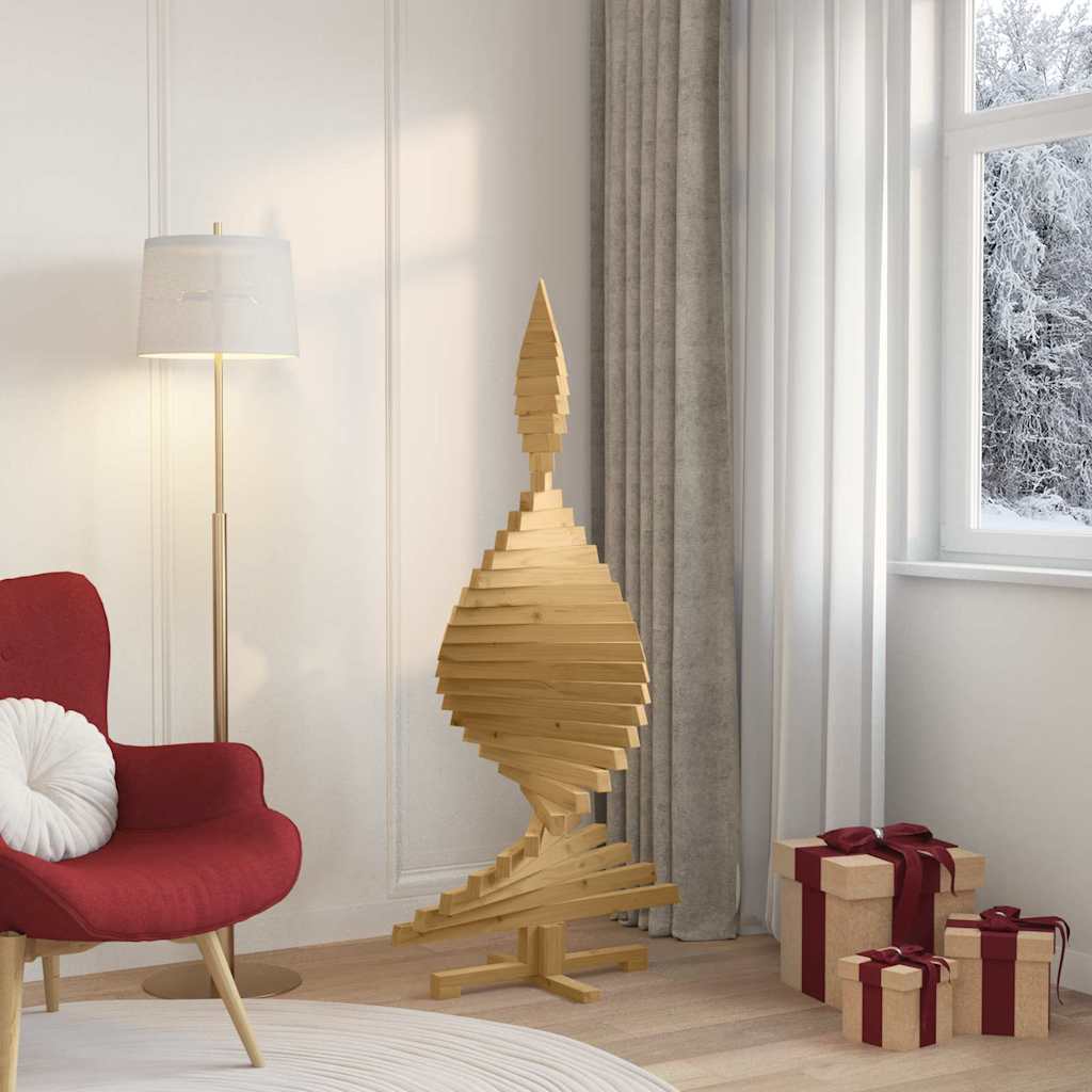 vidaXL Choinki z podstawą Brązowy 150 cm Lite drewno sosnowe