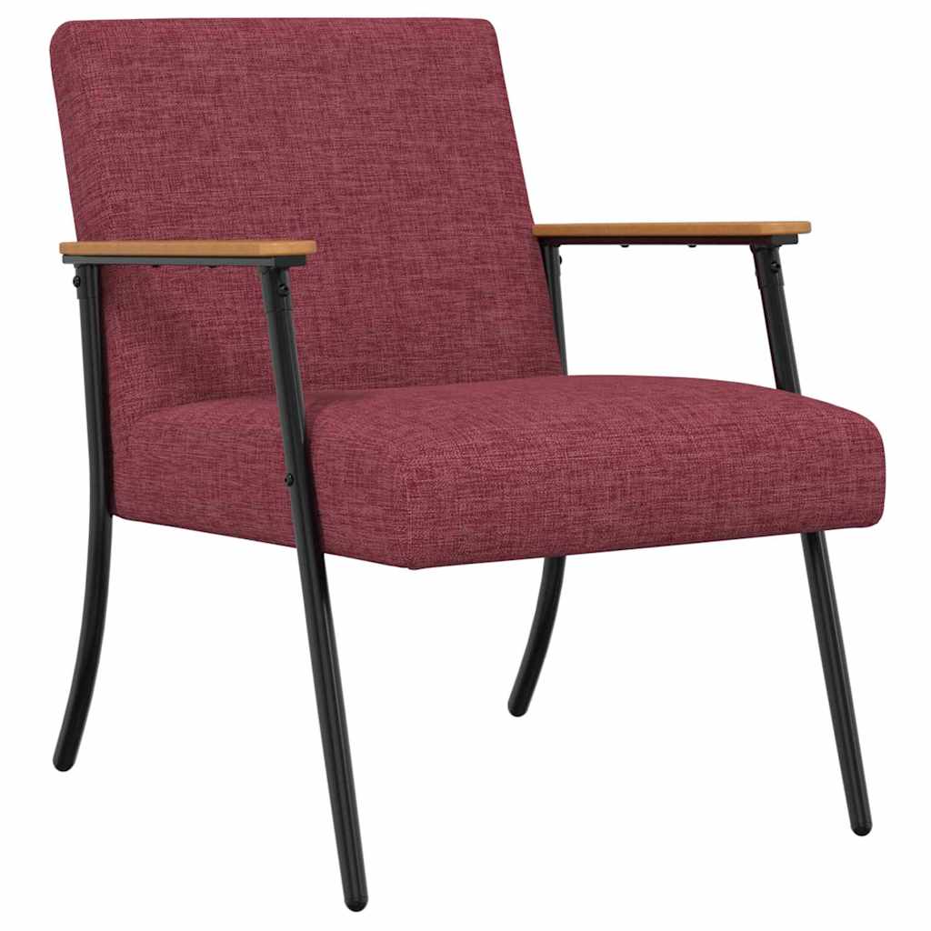 vidaXL fotel Czerwone wino tkanina