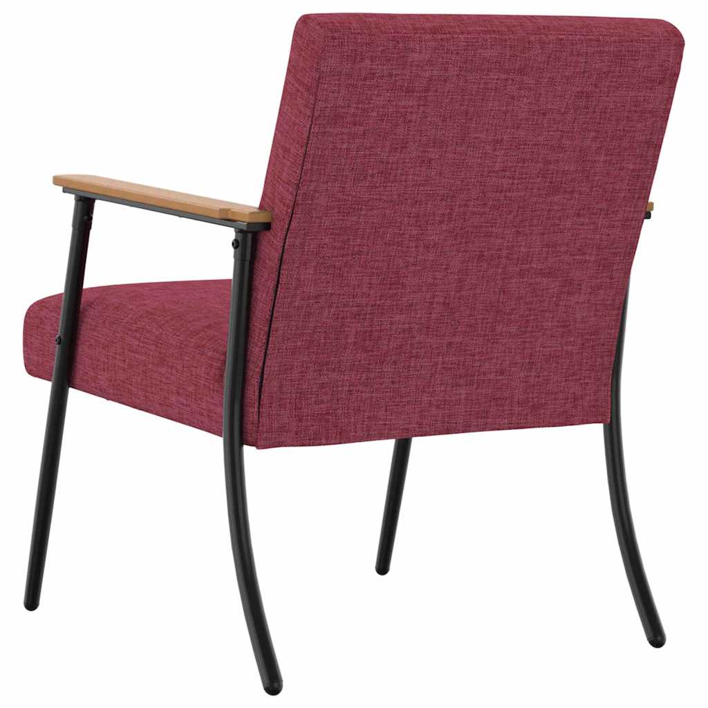 vidaXL fotel Czerwone wino tkanina