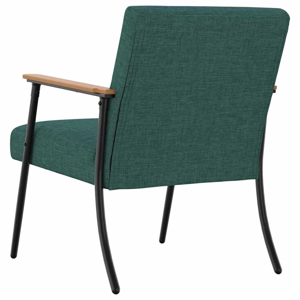 vidaXL fotel Ciemna zieleń tkanina