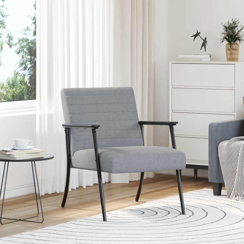 vidaXL fotel Jasnoszary 59 x 75 x 78 cm tkanina