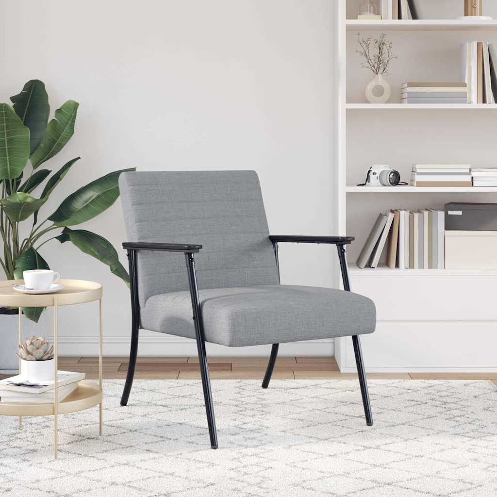 vidaXL fotel Jasnoszary 59 x 75 x 78 cm tkanina