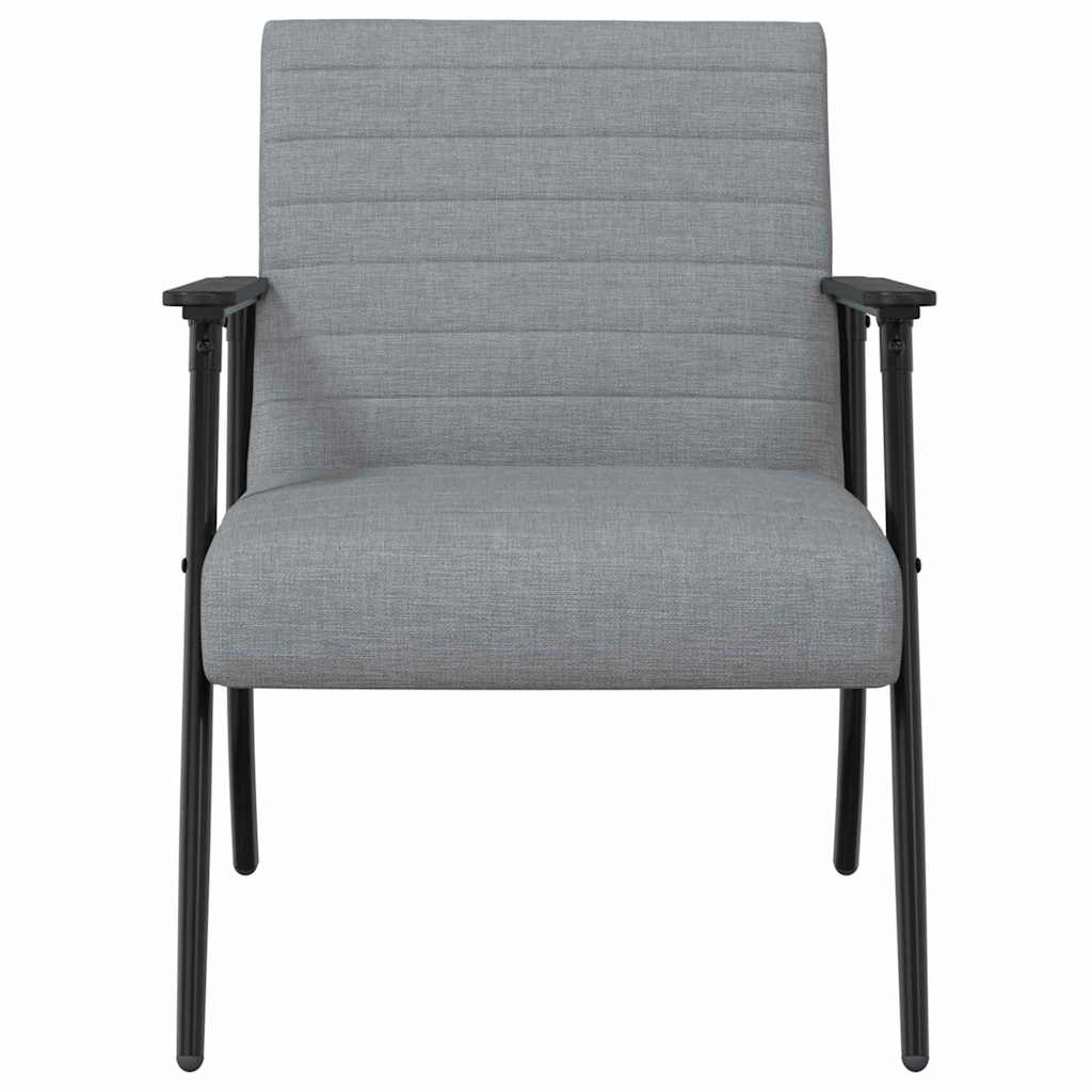 vidaXL fotel Jasnoszary 59 x 75 x 78 cm tkanina