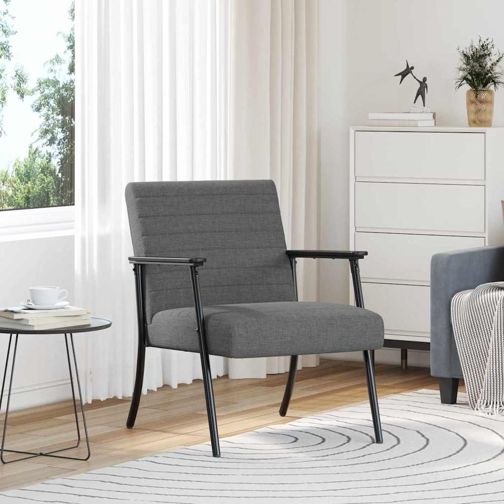 vidaXL fotel Ciemnoszary 59 x 75 x 78 cm tkanina