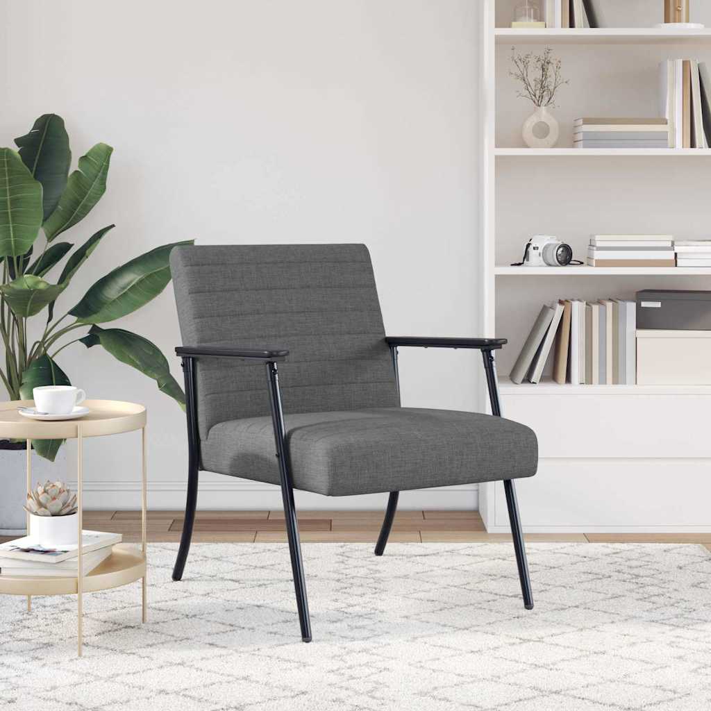 vidaXL fotel Ciemnoszary 59 x 75 x 78 cm tkanina