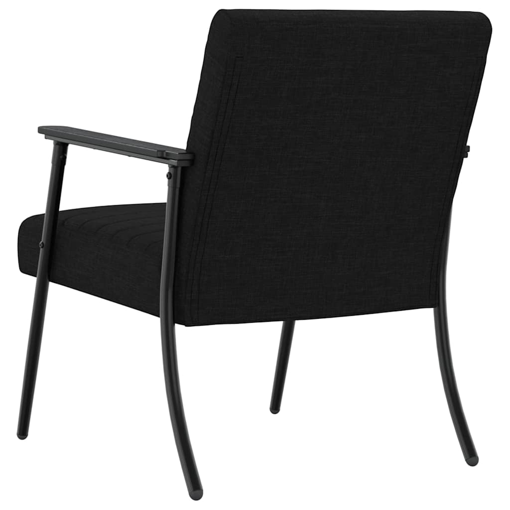 vidaXL fotel Czarny 59 x 75 x 78 cm tkanina