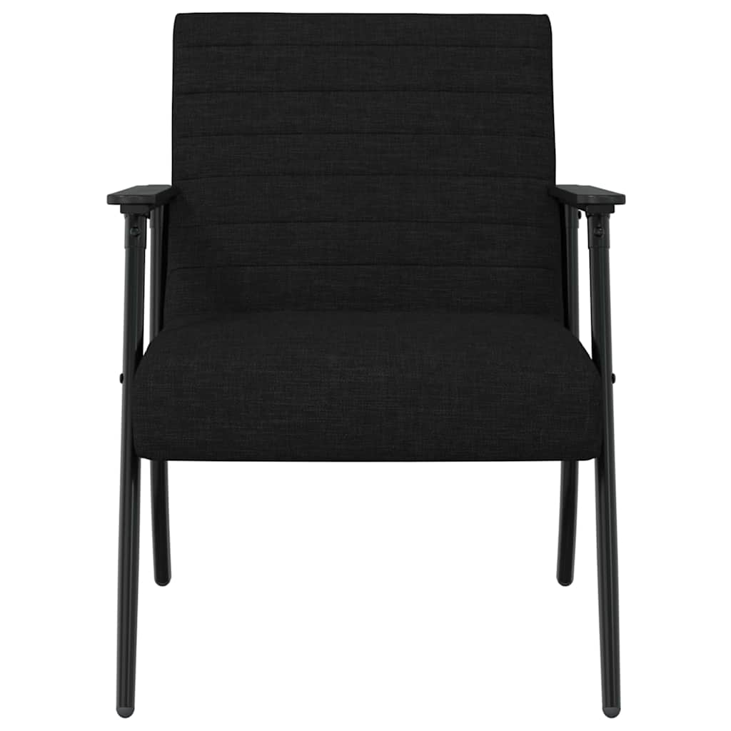 vidaXL fotel Czarny 59 x 75 x 78 cm tkanina