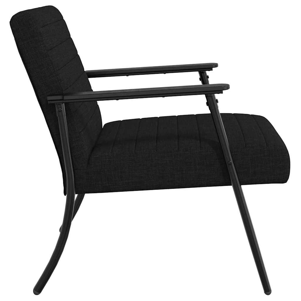 vidaXL fotel Czarny 59 x 75 x 78 cm tkanina