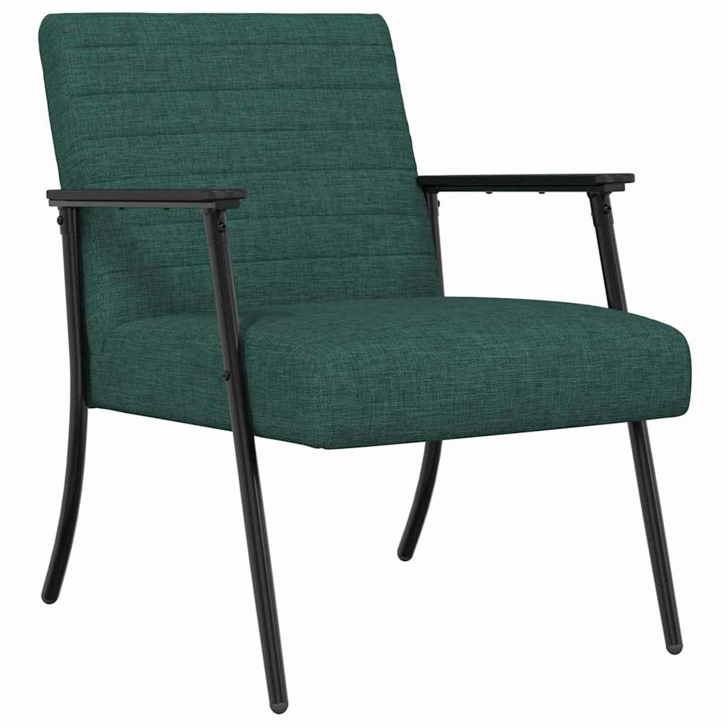 vidaXL fotel Ciemna zieleń 59 x 75 x 78 cm tkanina