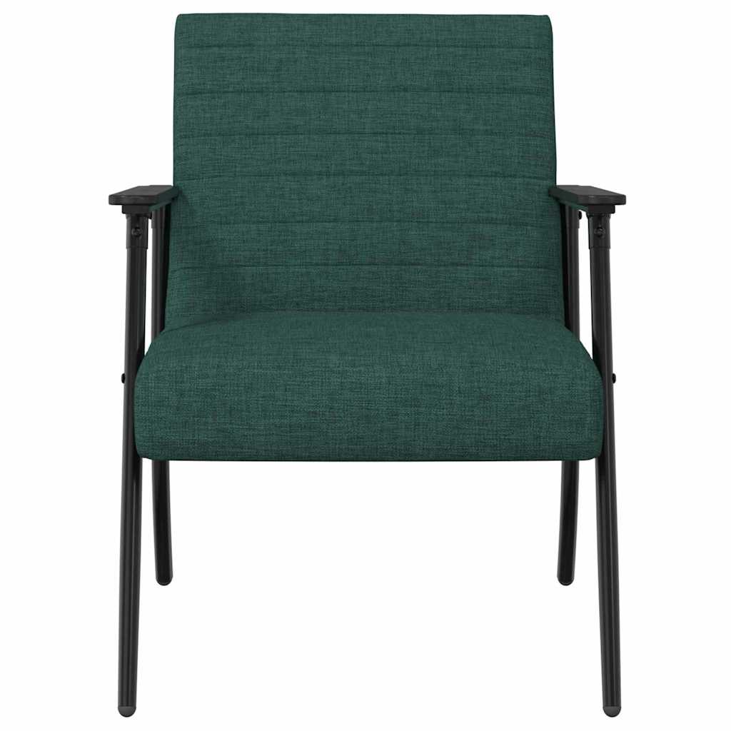 vidaXL fotel Ciemna zieleń 59 x 75 x 78 cm tkanina