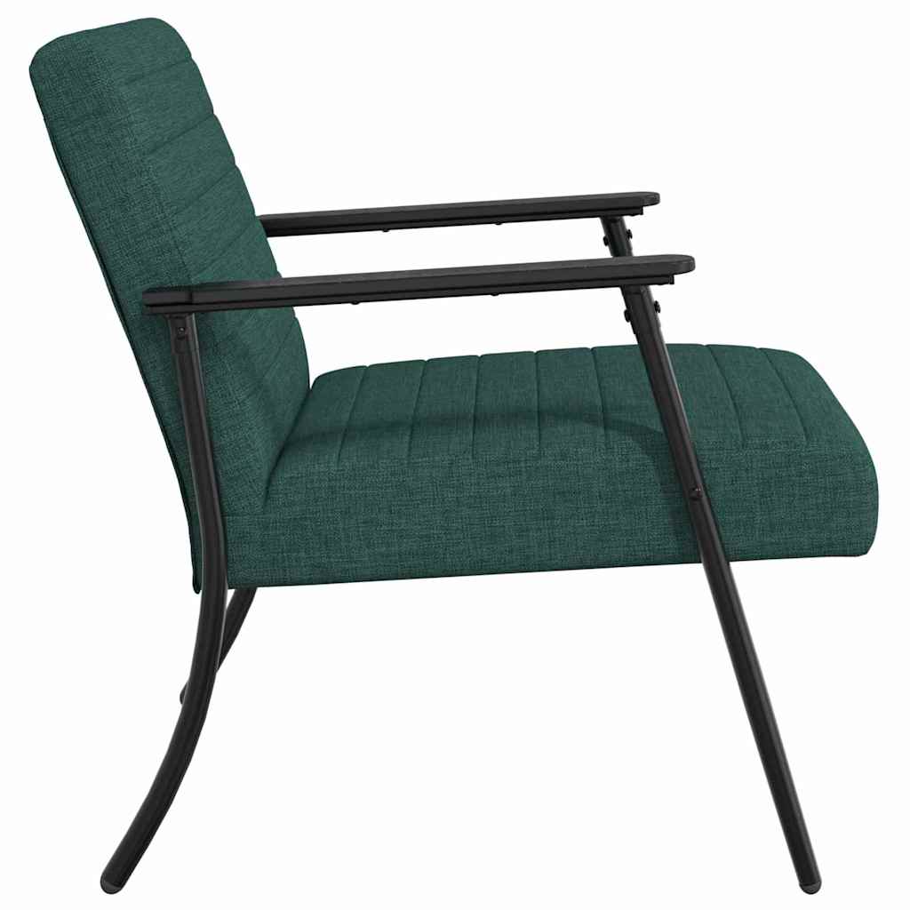 vidaXL fotel Ciemna zieleń 59 x 75 x 78 cm tkanina