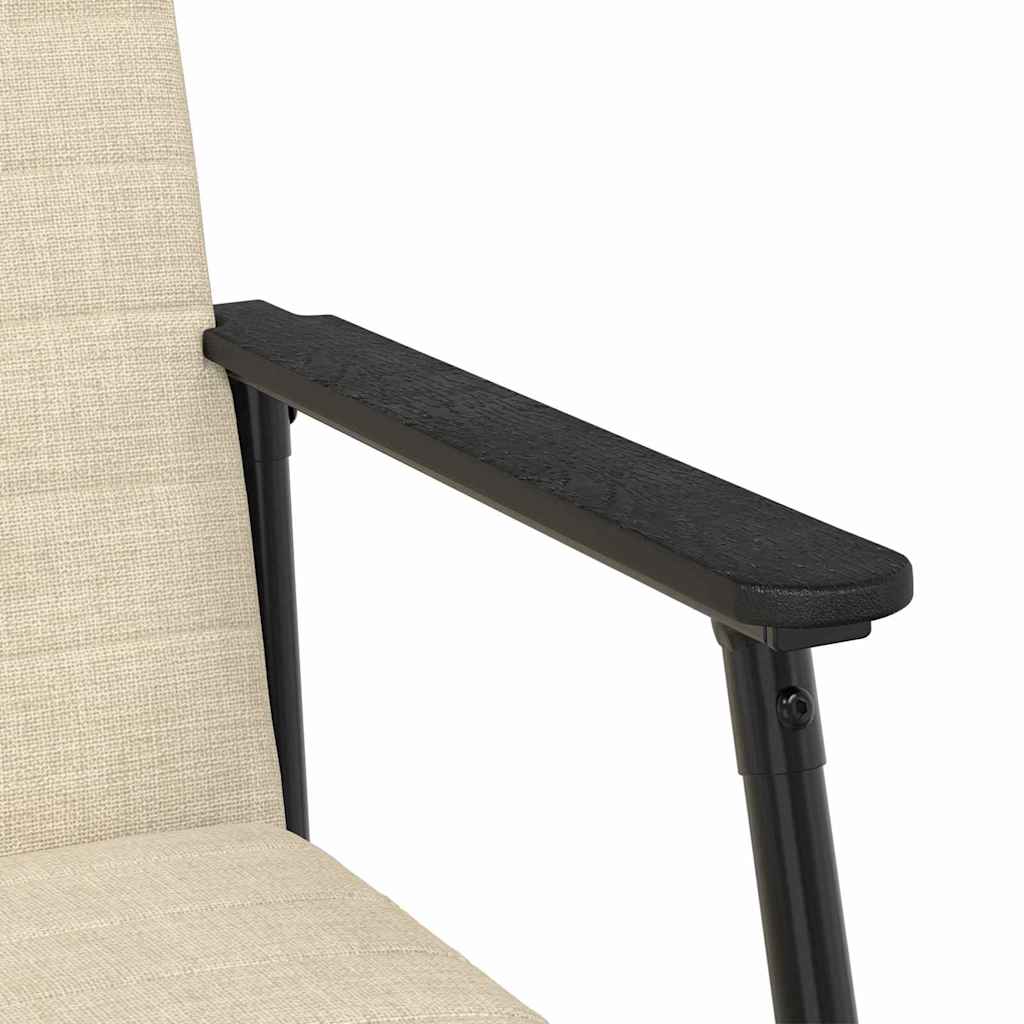 vidaXL fotel Kremowy 59 x 75 x 78 cm tkanina