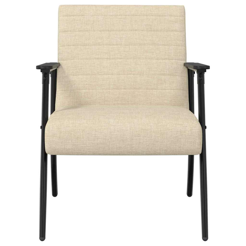 vidaXL fotel Kremowy 59 x 75 x 78 cm tkanina