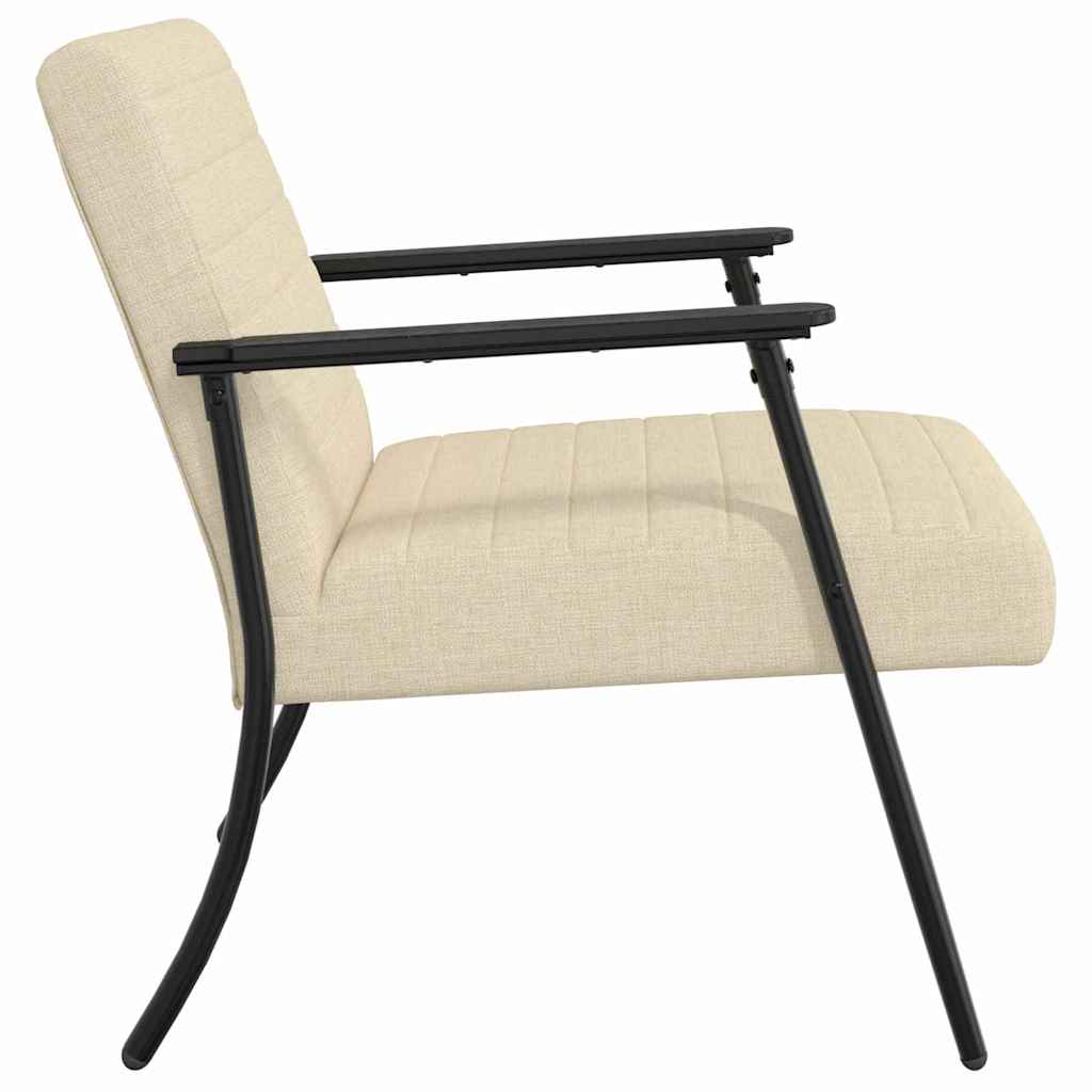 vidaXL fotel Kremowy 59 x 75 x 78 cm tkanina