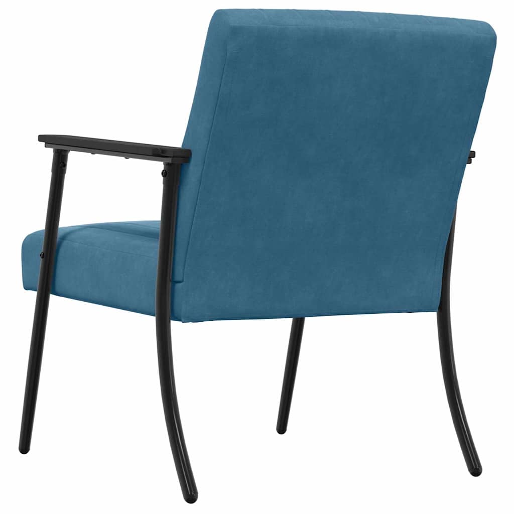 vidaXL fotel Niebieski 59 x 75 x 78 cm Aksamit