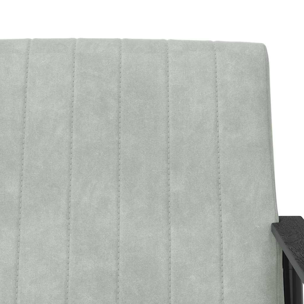 vidaXL fotel Jasnoszary 59 x 75 x 78 cm Aksamit