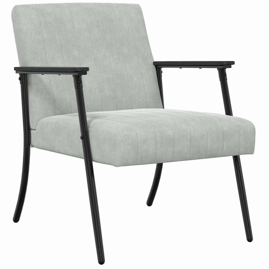 vidaXL fotel Jasnoszary 59 x 75 x 78 cm Aksamit
