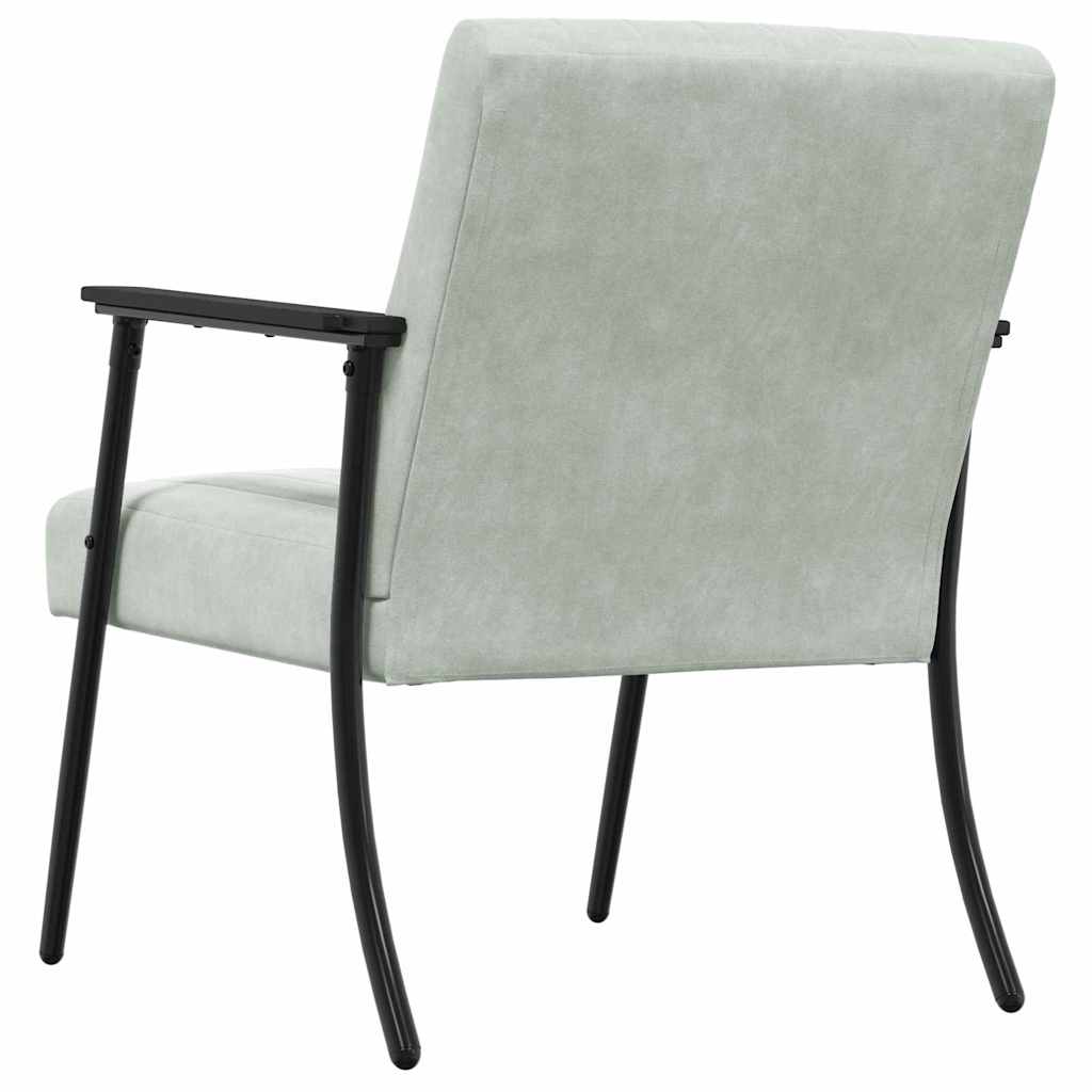 vidaXL fotel Jasnoszary 59 x 75 x 78 cm Aksamit