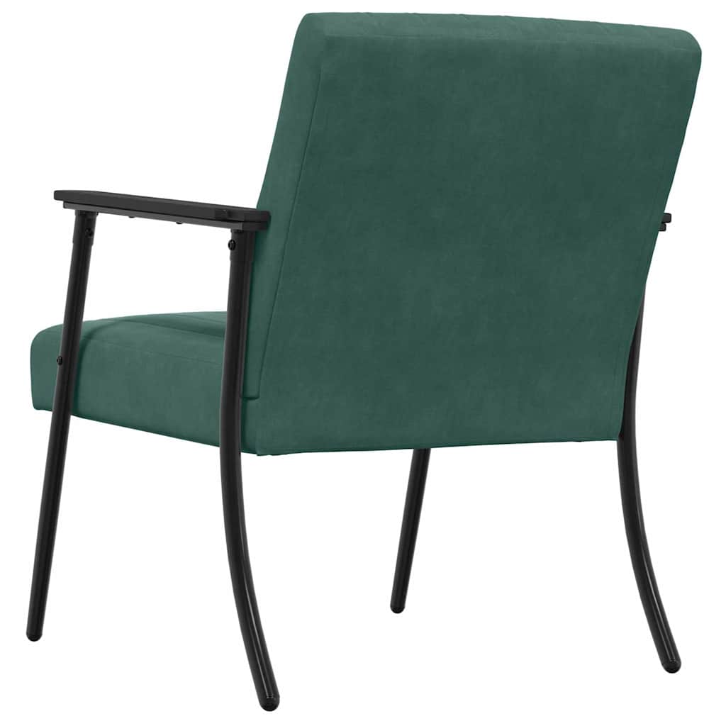 vidaXL fotel Ciemna zieleń 59 x 75 x 78 cm Aksamit