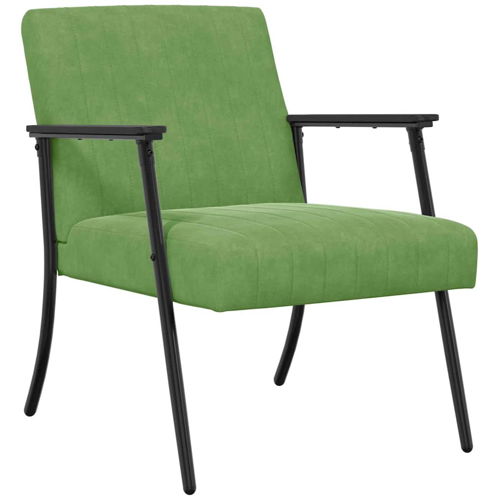 vidaXL fotel Jasnozielony 59 x 75 x 78 cm Aksamit