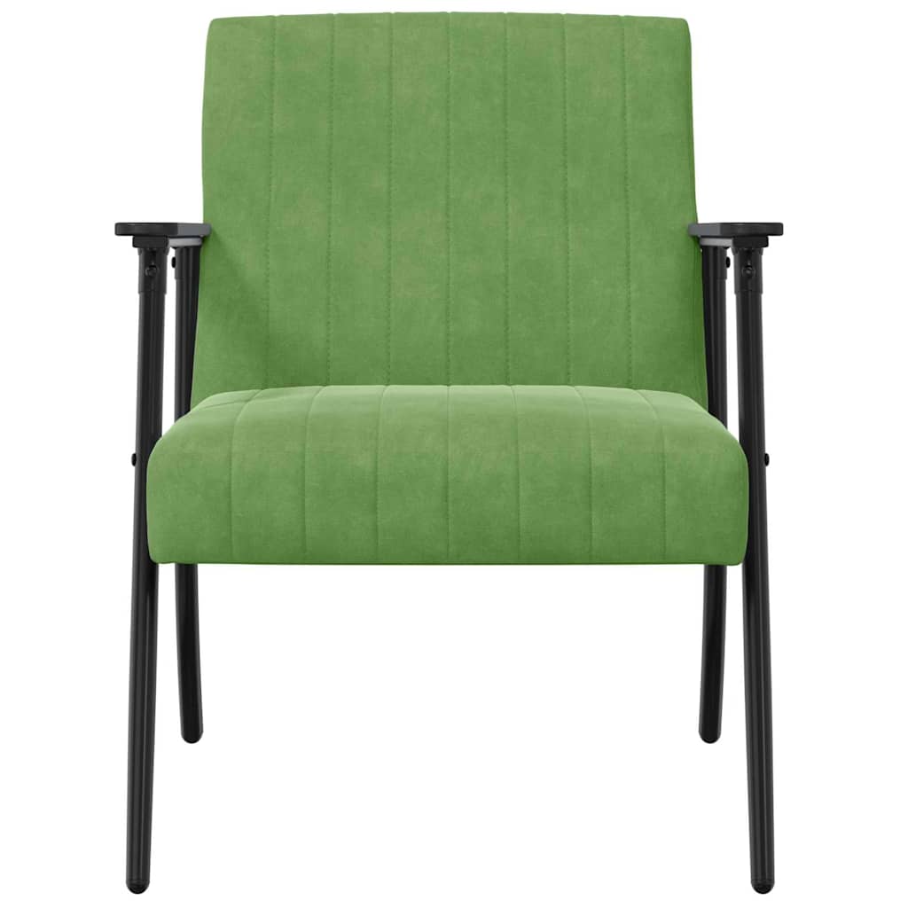vidaXL fotel Jasnozielony 59 x 75 x 78 cm Aksamit