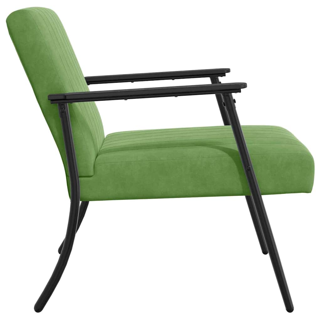 vidaXL fotel Jasnozielony 59 x 75 x 78 cm Aksamit