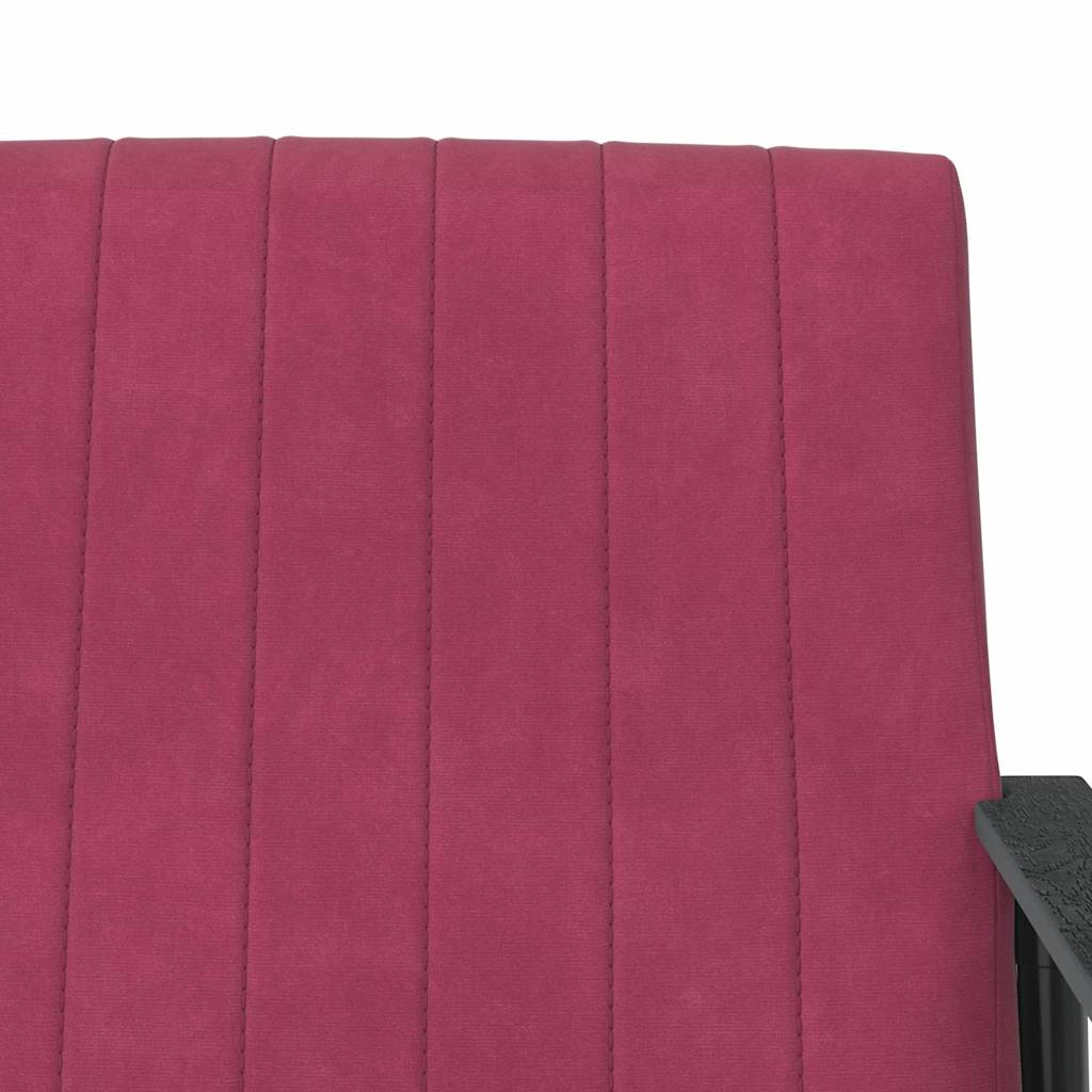 vidaXL fotel Czerwone wino 59 x 75 x 78 cm Aksamit