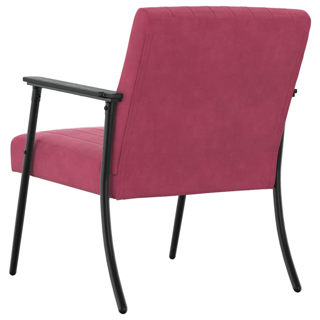 vidaXL fotel Czerwone wino 59 x 75 x 78 cm Aksamit