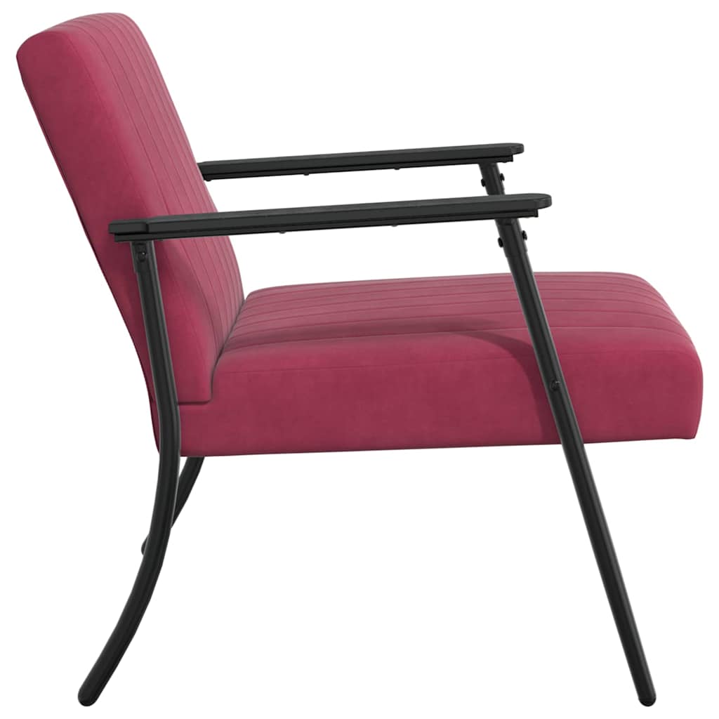 vidaXL fotel Czerwone wino 59 x 75 x 78 cm Aksamit