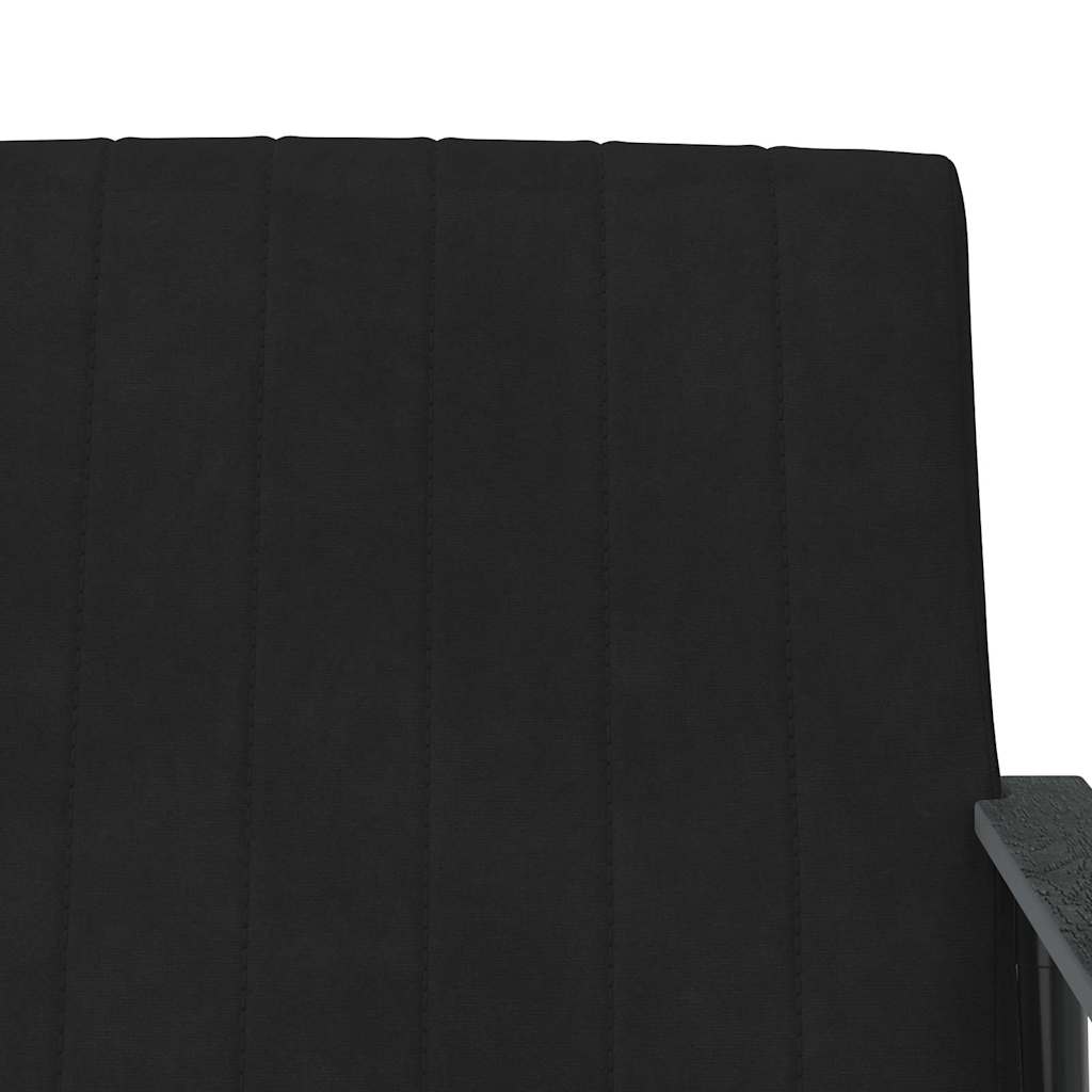 vidaXL fotel Czarny 59 x 75 x 78 cm Aksamit