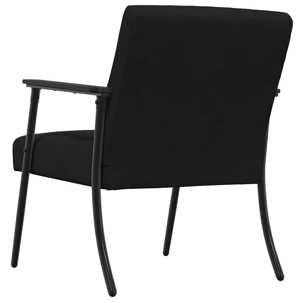 vidaXL fotel Czarny 59 x 75 x 78 cm Aksamit