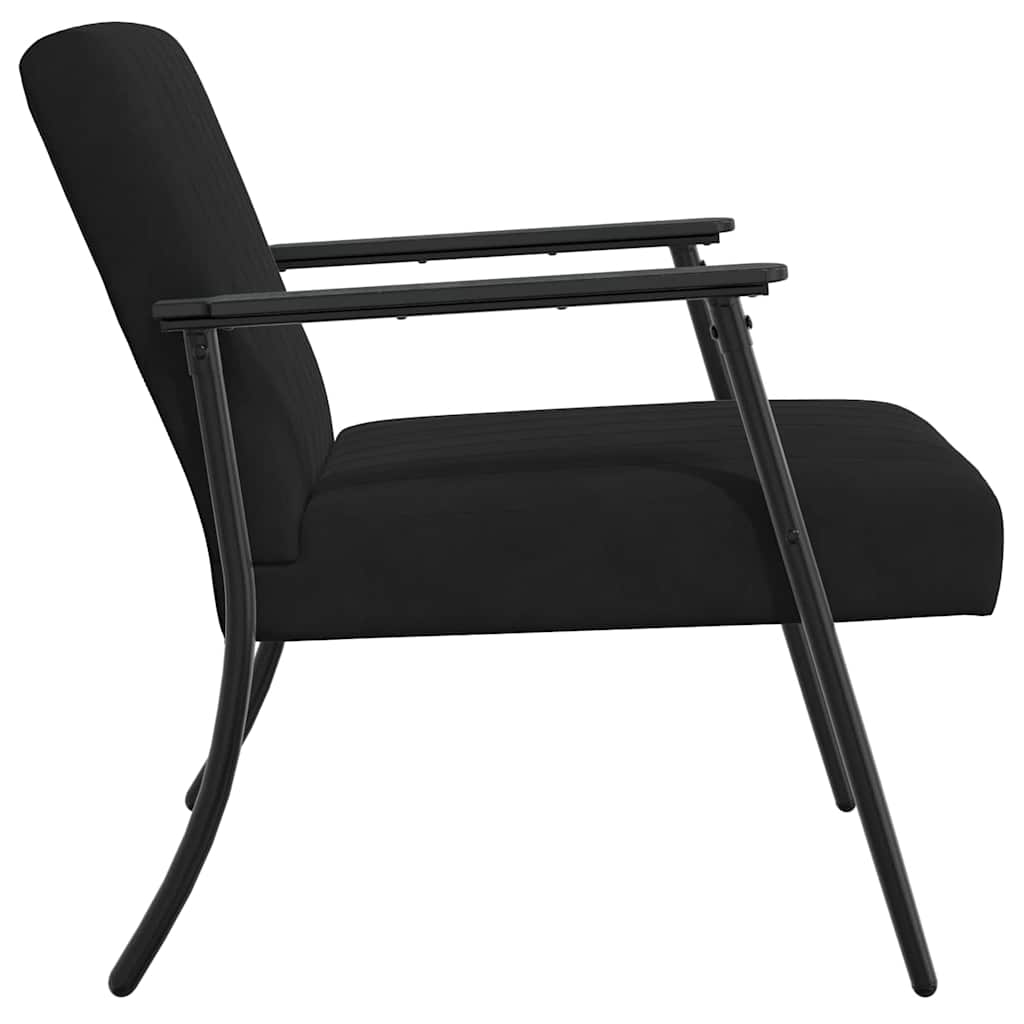 vidaXL fotel Czarny 59 x 75 x 78 cm Aksamit