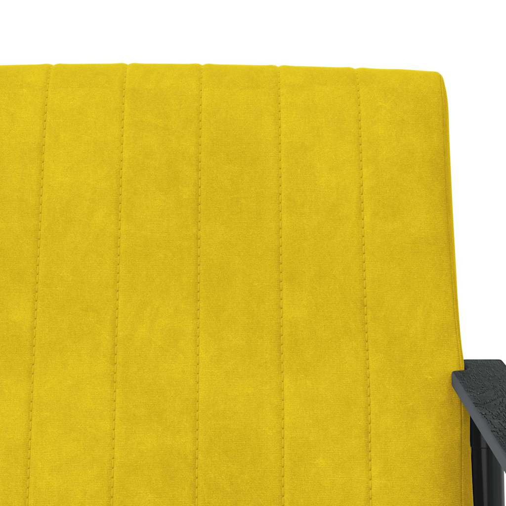 vidaXL fotel Żółty 59 x 75 x 78 cm Aksamit