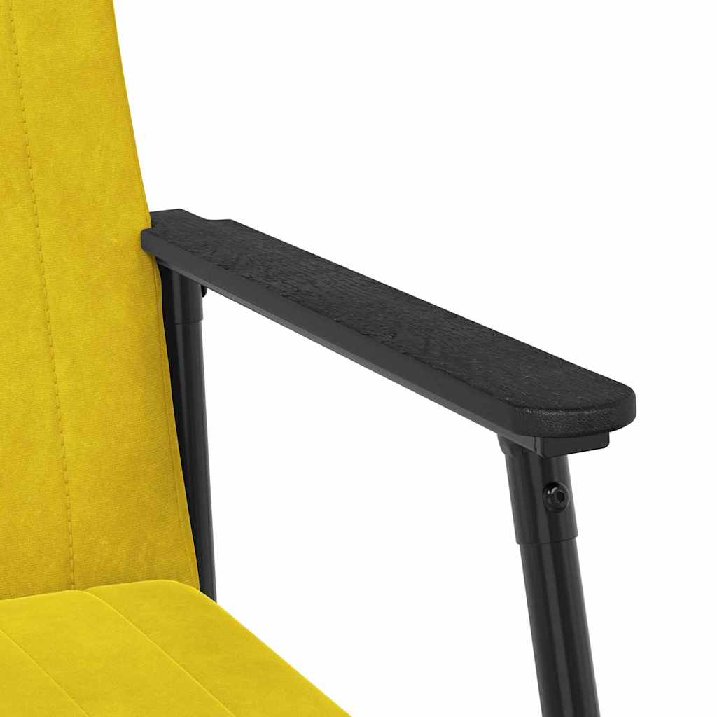 vidaXL fotel Żółty 59 x 75 x 78 cm Aksamit