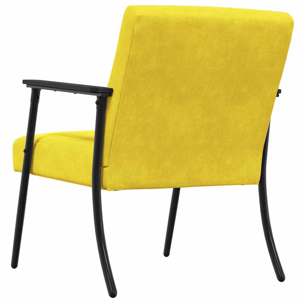 vidaXL fotel Żółty 59 x 75 x 78 cm Aksamit