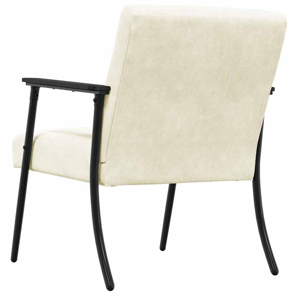 vidaXL fotel Kremowy 59 x 75 x 78 cm Aksamit