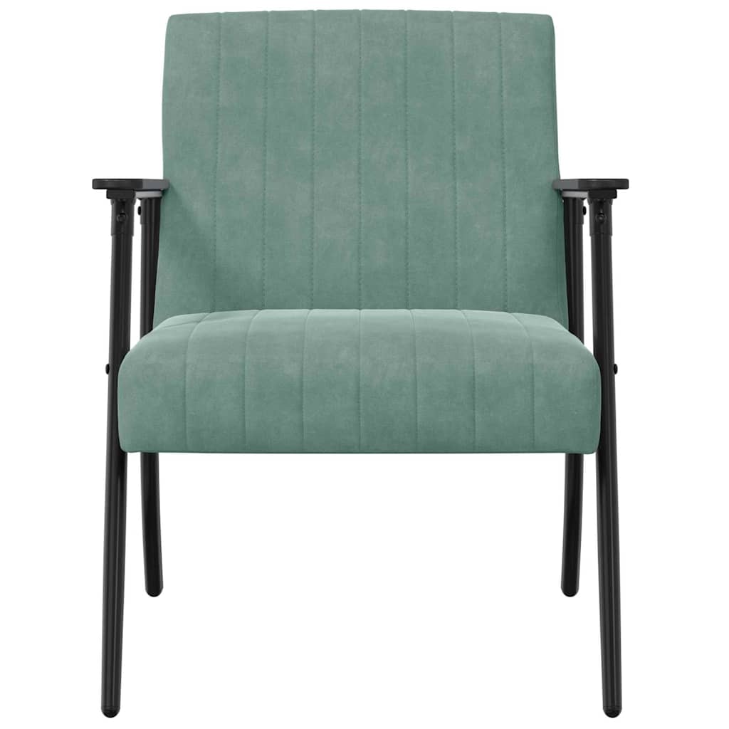 vidaXL fotel Zielony morski 59 x 75 x 78 cm Aksamit