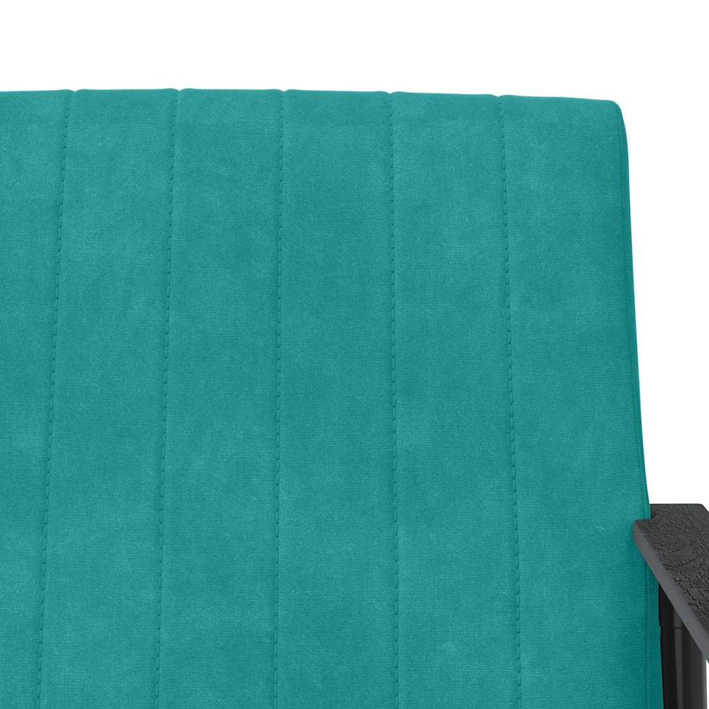 vidaXL fotel Turkusowy 59 x 75 x 78 cm Aksamit